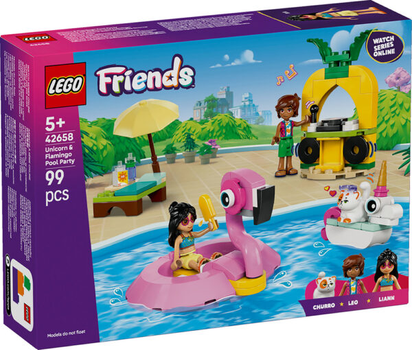 LEGO Friends Unicorn & Flamingo Pool Party 42658