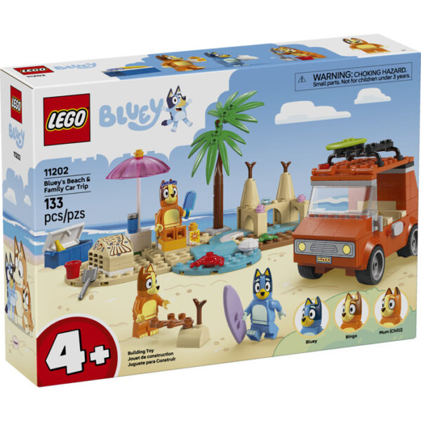 LEGO Bluey Bluey's Beach & Family Car Trip 11202