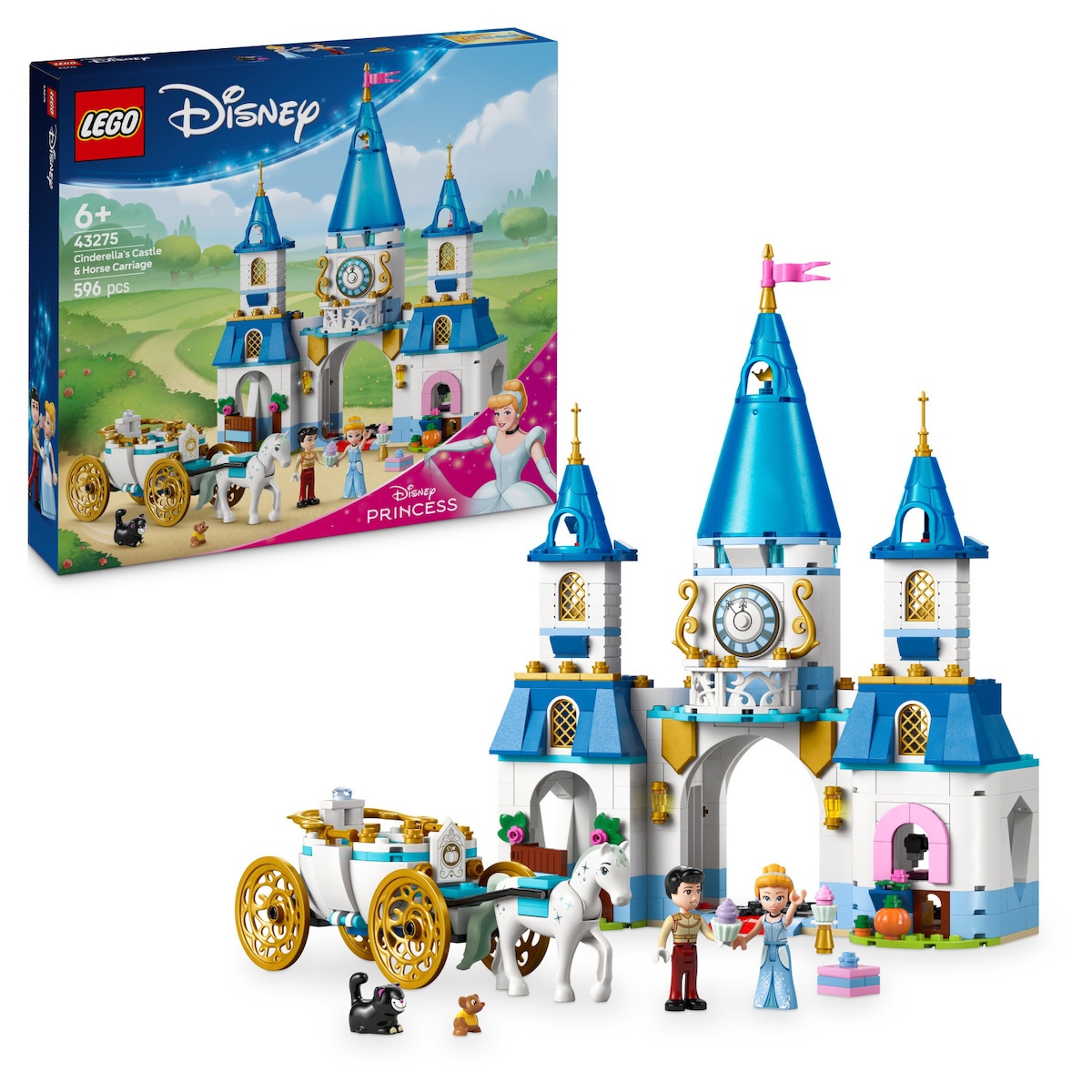 LEGO Disney Princess Cinderella's Castle & Horse Carriage 43275