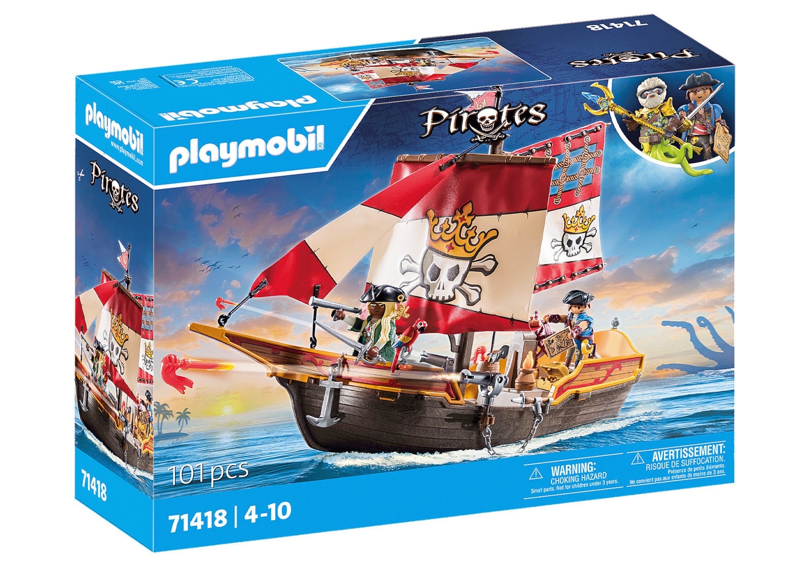 Playmobil Pirates Πειρατική Γαλέρα "Ο Βασιλιάς των Πειρατών" 71418
