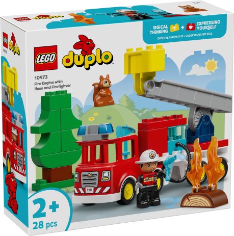 LEGO Duplo Fire Truck With Hose And Firefighter 10473