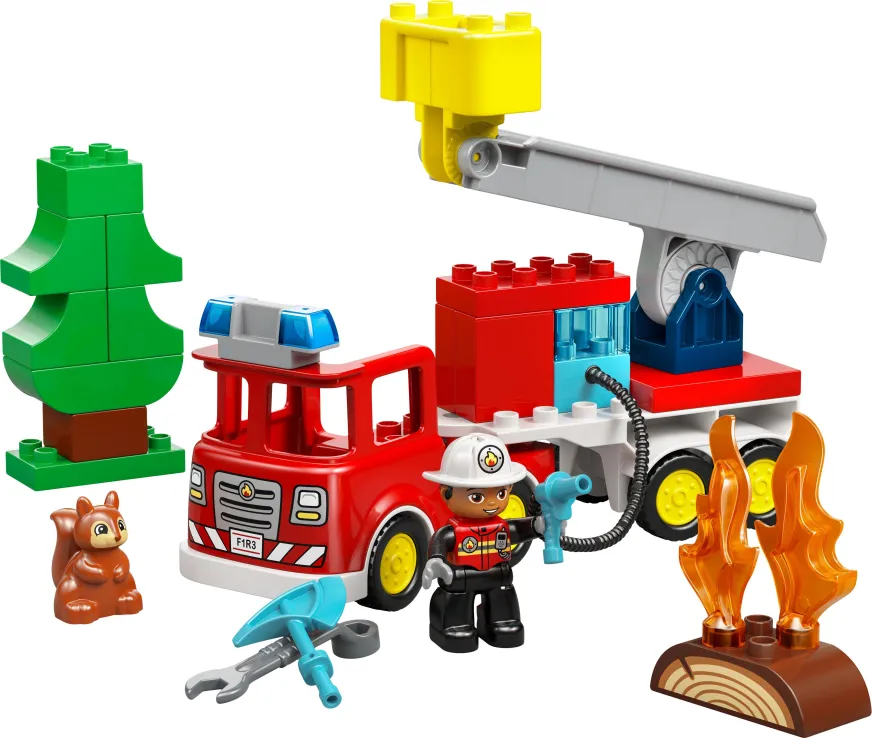 LEGO Duplo Fire Truck With Hose And Firefighter 10473