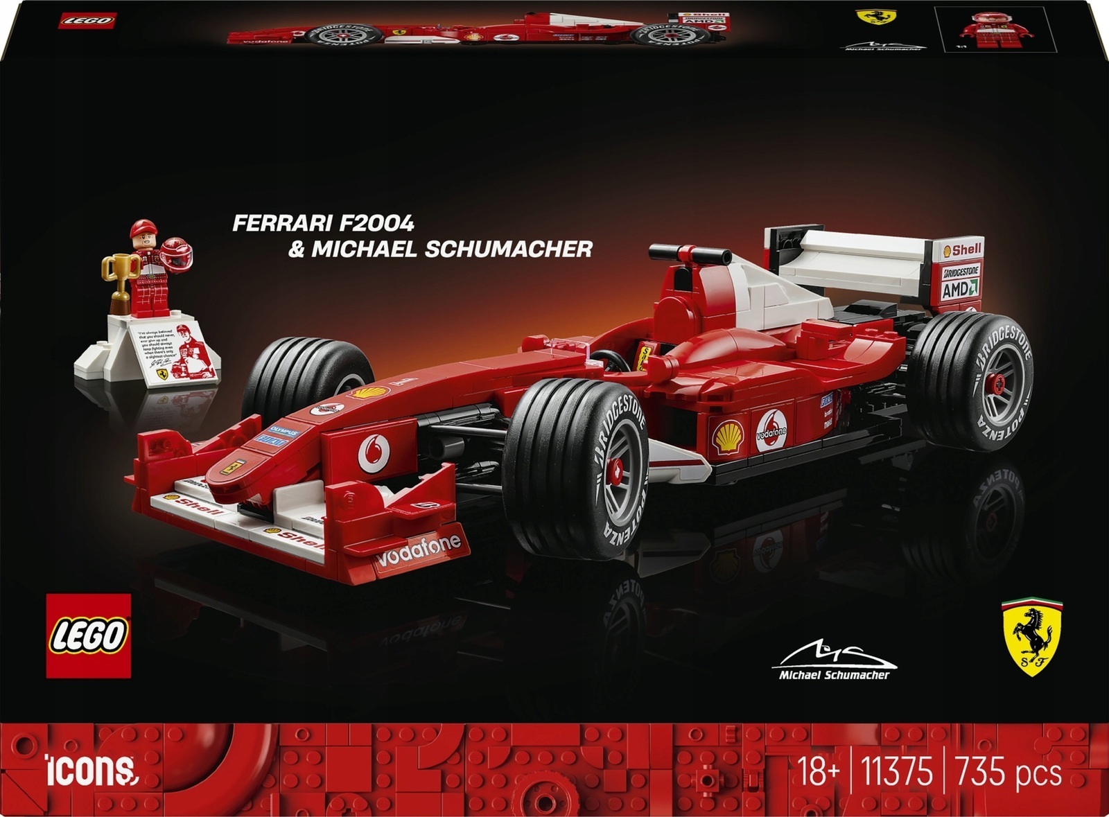 LEGO Icons Ferrari F2004 & Michael Schumacher 11375