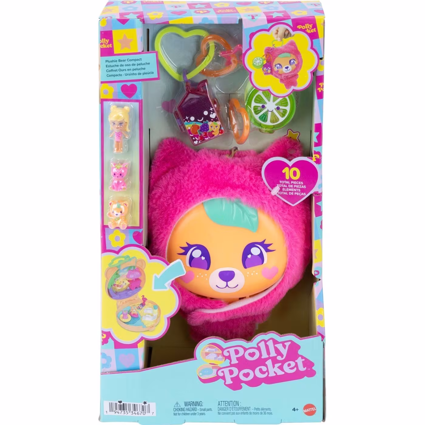 Mattel Polly Pocket Polly Mini Λούτρινο Αρκουδάκι Σετ JKC79
