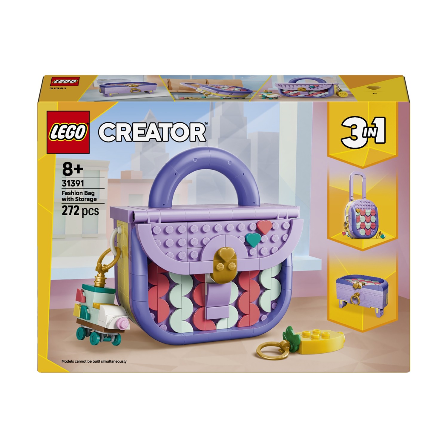 LEGO Creator 3 in 1 Art Fashion Bag with Storage LE31391