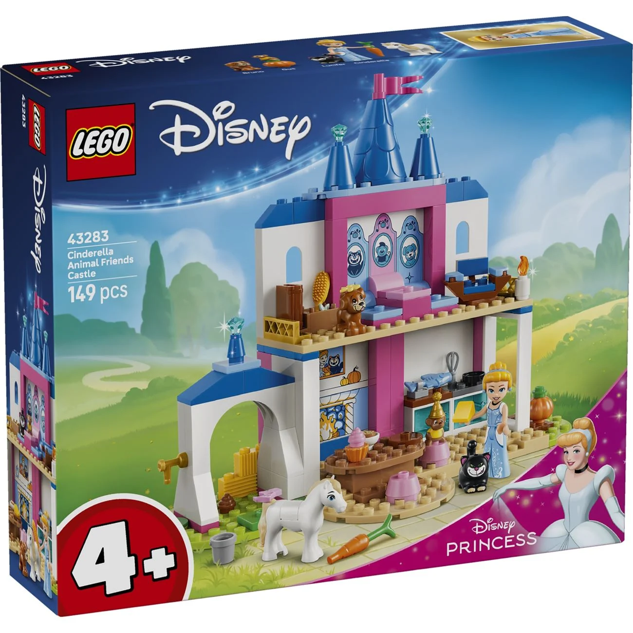LEGO DISNEY PRINCESS CINDERELLA ANIMAL FRIENDS CASTLE LE43283