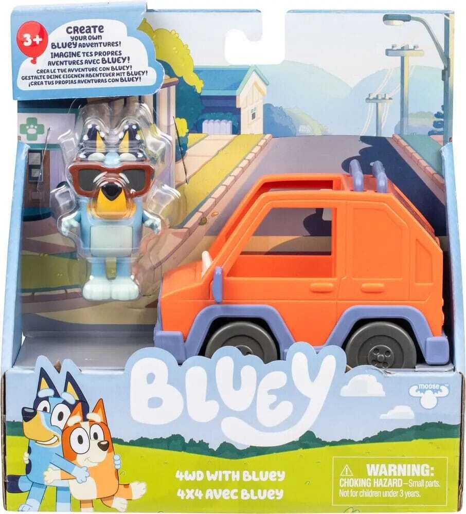 Bluey Mini Figure Playset Bluey & 4WD Car BLYA7000
