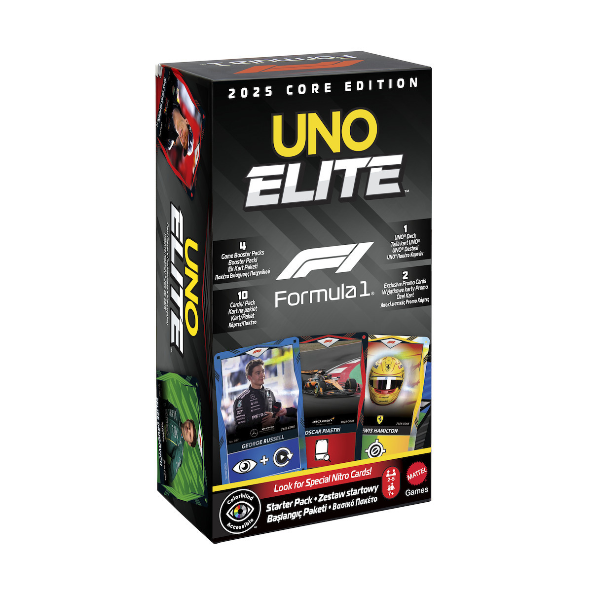 Επιτραπέζιο Παιχνίδι Uno Elite Formula 1 Core Edition για 2-5 Παίκτες 7+ Ετών JLV42 Mattel