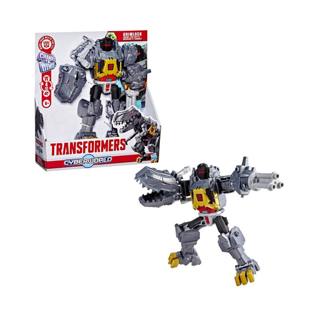 Φιγούρα Δράσης Changes to Dino: Cyberworld Transformers Chomp & Battle Grimlock για 6+ Ετών 22.5εκ. G0748