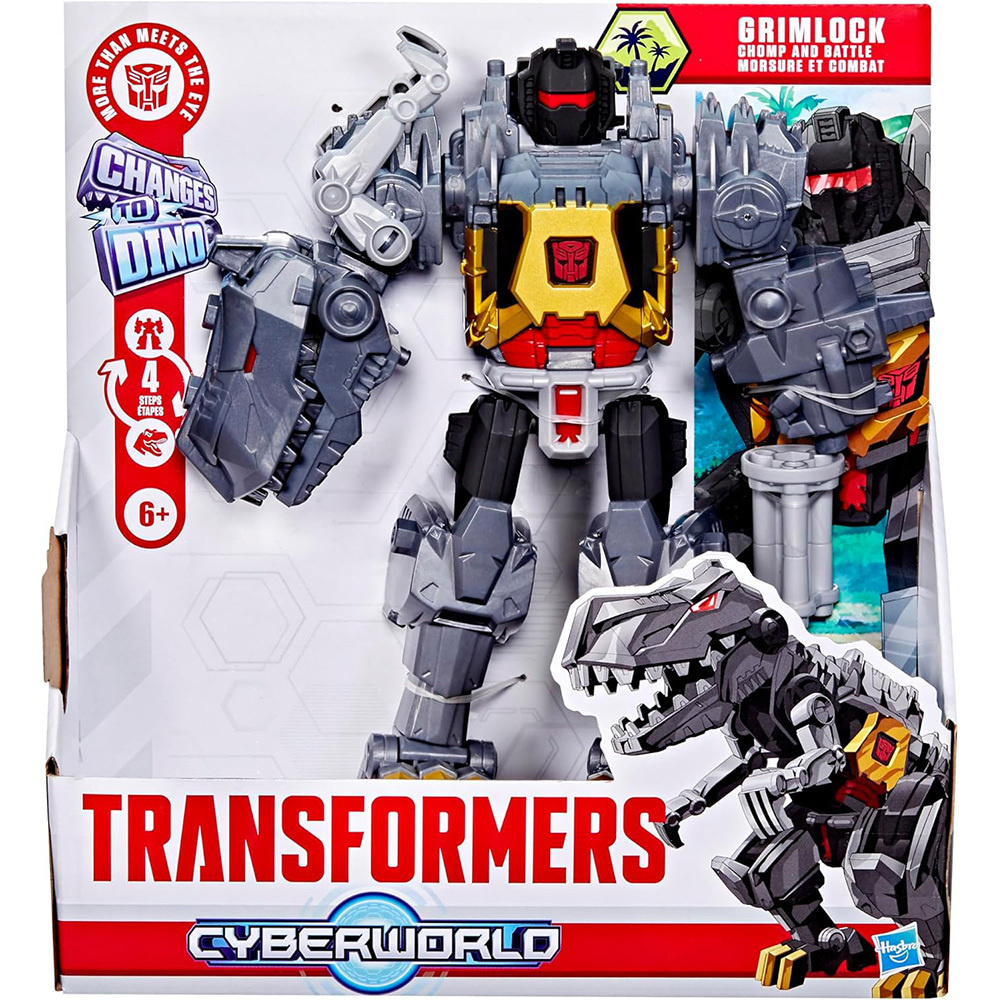 Φιγούρα Δράσης Changes to Dino: Cyberworld Transformers Chomp & Battle Grimlock για 6+ Ετών 22.5εκ. G0748