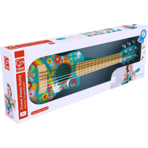 Hape Ξύλινη Κιθάρα Flower Power E0600 για 3+ Ετών