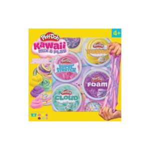 Hasbro Play-Doh 4 Πλαστοζυμαράκια Πλαστελίνης Kawaii Mix & Play για 3+ Ετών 334-240418