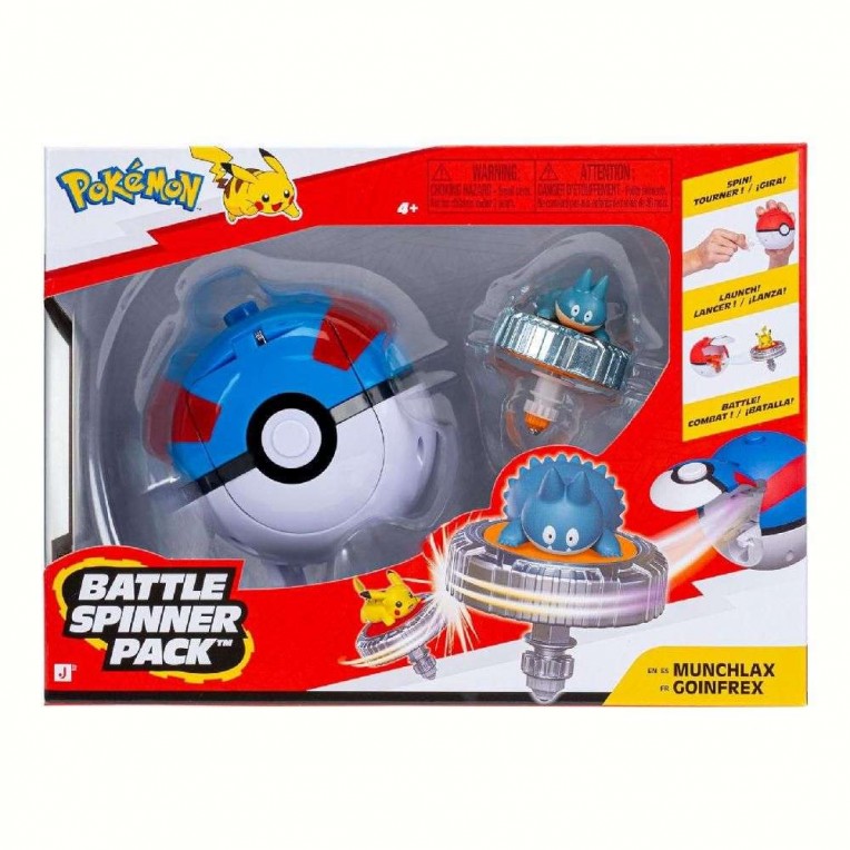 Pokemon Σετ Μάχης Spinner Munchlax & Pokeball Εκτοξευτής Wave 2 PKW4938