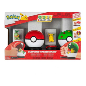 Pokemon Surprise Attack Poke Ball Game with 2 Figures Turtwig & Pikachu PKW4183
