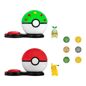 Pokemon Surprise Attack Poke Ball Game with 2 Figures Turtwig & Pikachu PKW4183