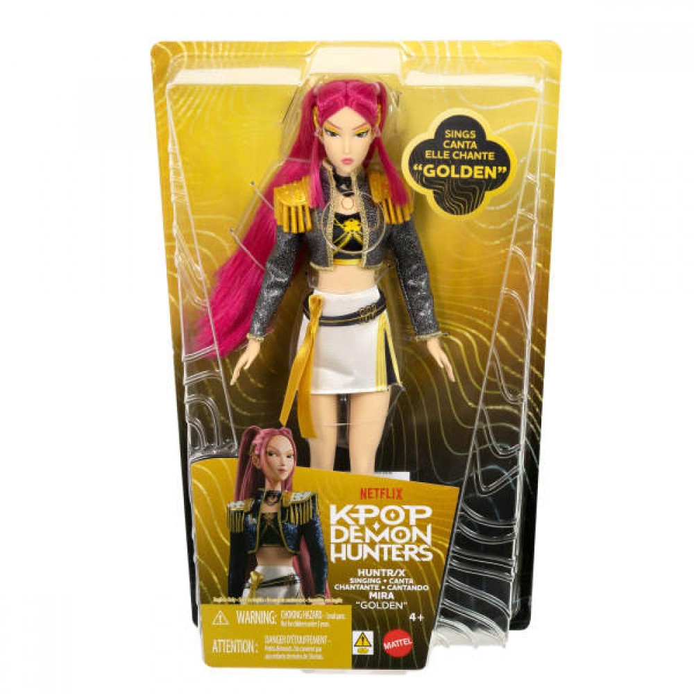 MATTEL KPop Demon Hunters HUNTR/X GOLDEN Κούκλα Mira που Τραγουδάει JRN41