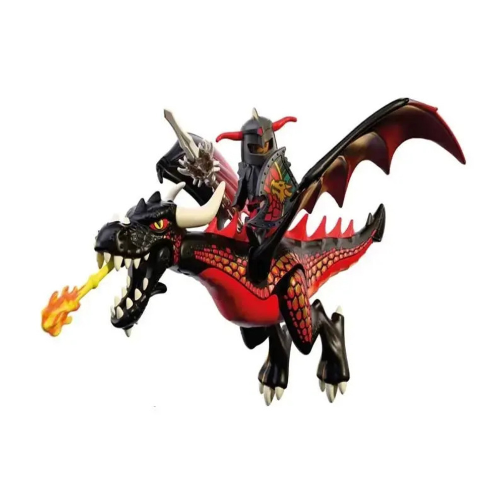 Playmobil Knights Μαύρος Δράκος και Ιππότης για 4 ετών 72114