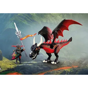 Playmobil Knights Μαύρος Δράκος και Ιππότης για 4 ετών 72114