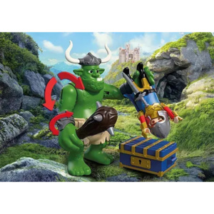 Playmobil Knights Λεοντόκαρδος Ιππότης και Τρολ με Θησαυρό για 4 ετών 72116